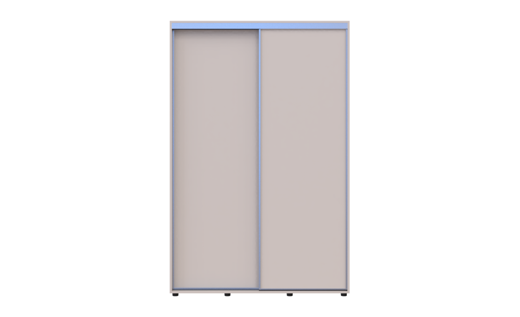Kleiderschrank Doros Sigma Slim Schiebetüren Kaschmir 2 Türen 140x60x214.4 (42005457)