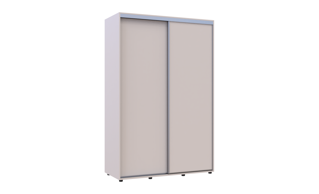 Kleiderschrank Doros Sigma Slim Schiebetüren Kaschmir 2 Türen 140x60x214.4 (42005457)