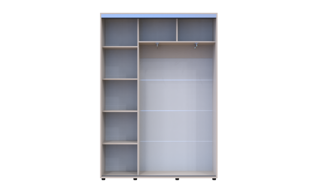 Kleiderschrank Doros Sigma Slim Schiebetüren Kaschmir 2 Türen 150x45x214.4 (42005449)