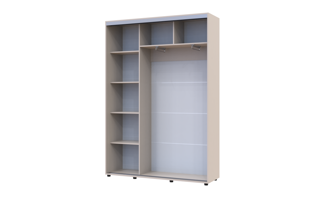 Kleiderschrank Doros Sigma Slim Schiebetüren Kaschmir 2 Türen 150x45x214.4 (42005449)