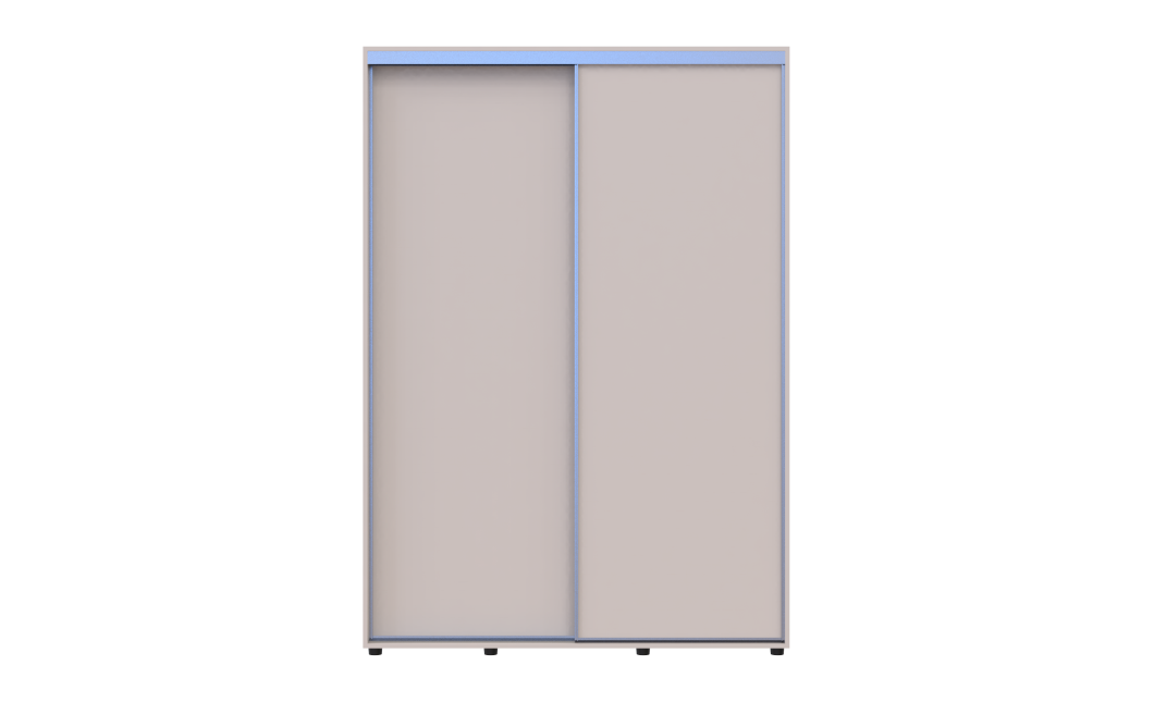 Kleiderschrank Doros Sigma Slim Schiebetüren Kaschmir 2 Türen 150x45x214.4 (42005449)