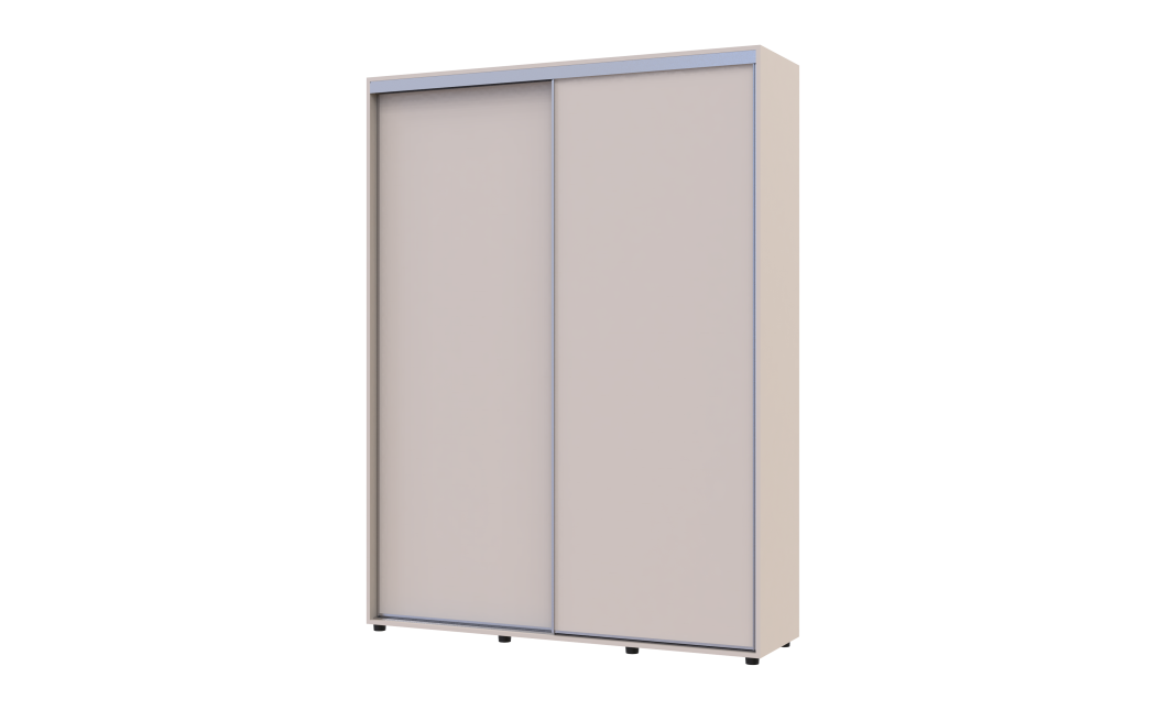 Kleiderschrank Doros Sigma Slim Schiebetüren Kaschmir 2 Türen 160x45x214.4 (42005450)