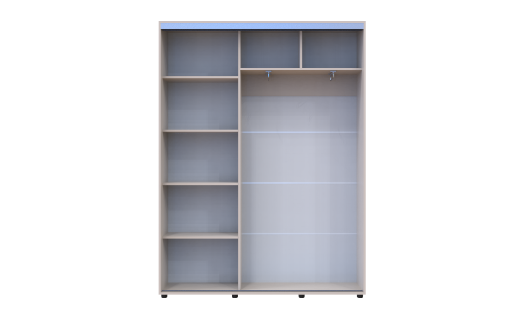 Kleiderschrank Doros Sigma Slim Schiebetüren Kaschmir 2 Türen 160x45x214.4 (42005450)
