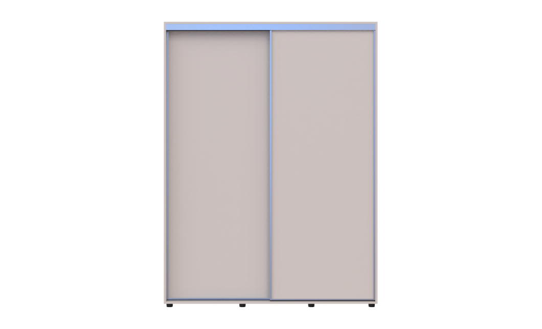 Kleiderschrank Doros Sigma Slim Schiebetüren Kaschmir 2 Türen 160x45x214.4 (42005450)