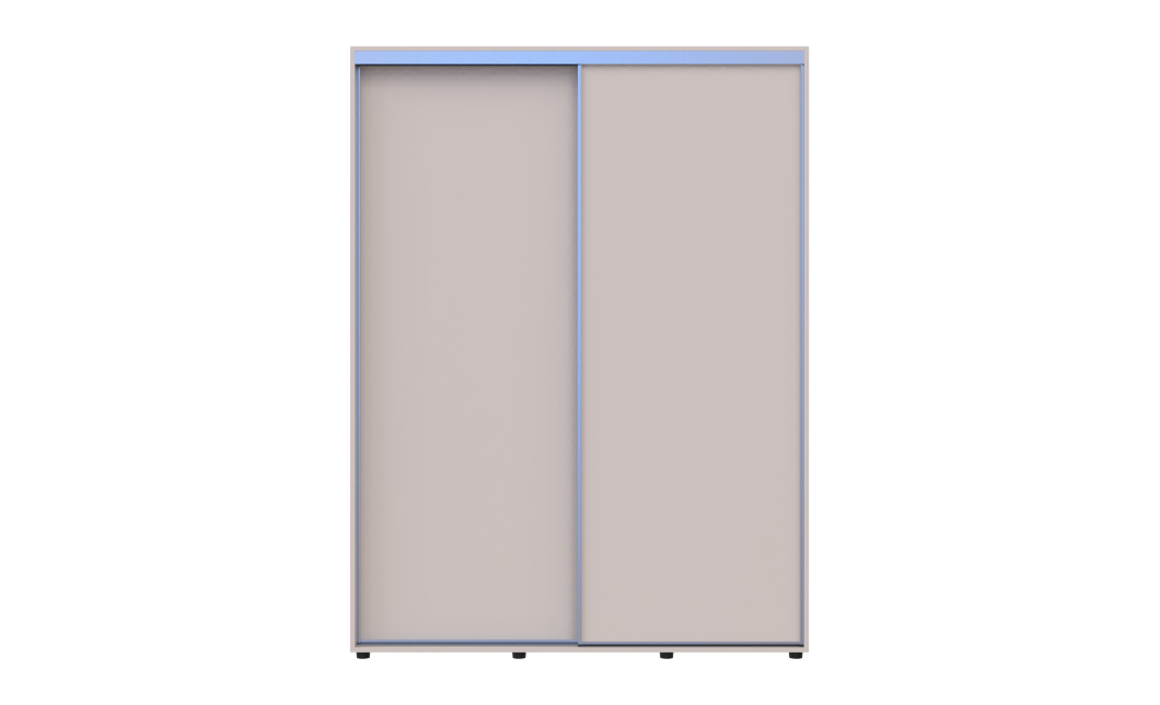 Kleiderschrank Doros Sigma Slim Schiebetüren Kaschmir 2 Türen 160x60x214.4 (42005459)