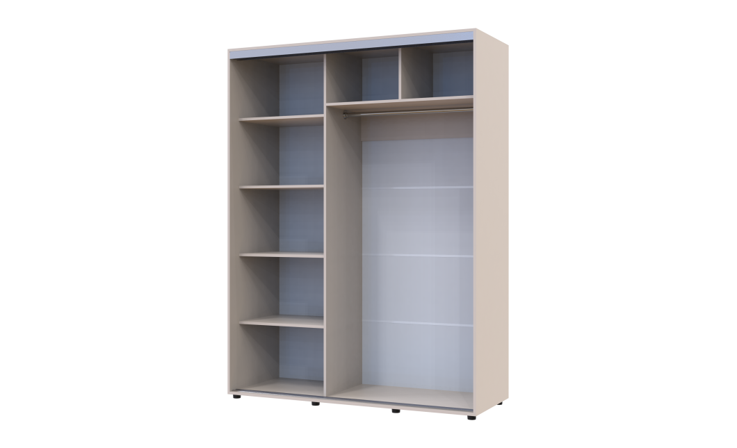 Kleiderschrank Doros Sigma Slim Schiebetüren Kaschmir 2 Türen 160x60x214.4 (42005459)