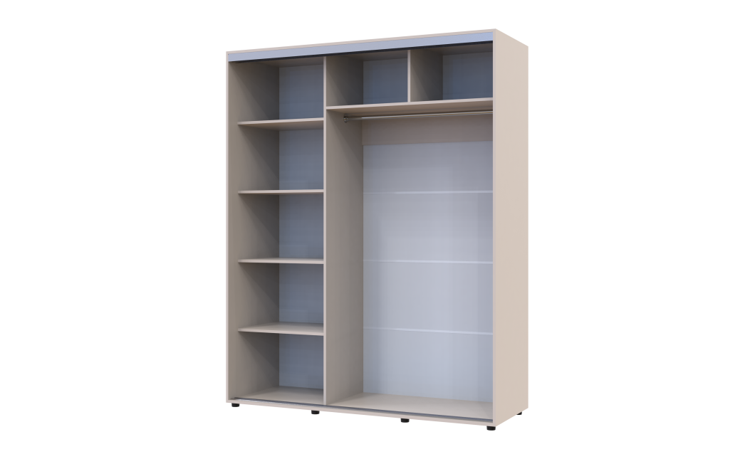 Kleiderschrank Doros Sigma Slim Schiebetüren Kaschmir 2 Türen 170x60x214.4 (42005460)