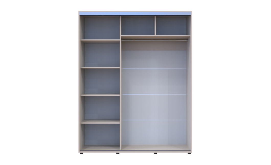 Kleiderschrank Doros Sigma Slim Schiebetüren Kaschmir 2 Türen 170x60x214.4 (42005460)