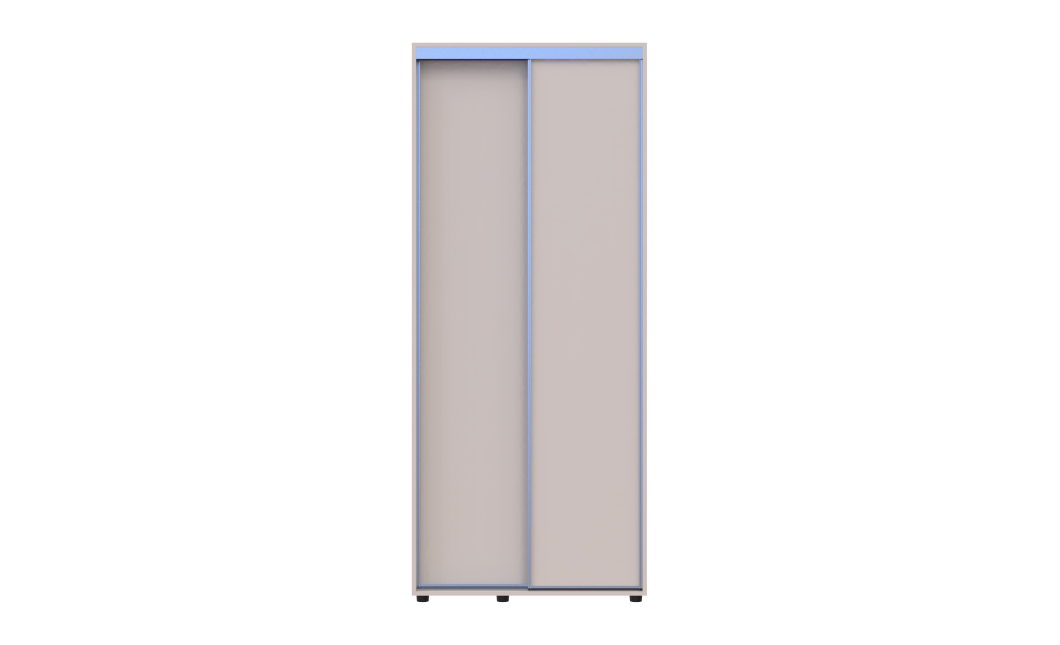 Kleiderschrank Doros Sigma Slim Schiebetüren Kaschmir 2 Türen 90x45x214.4 (42005443)