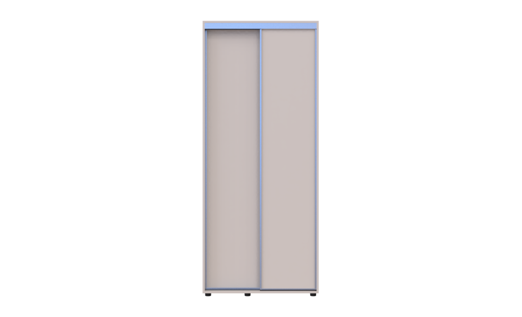 Kleiderschrank Doros Sigma Slim Schiebetüren Kaschmir 2 Türen 90x60x214.4 (42005452)