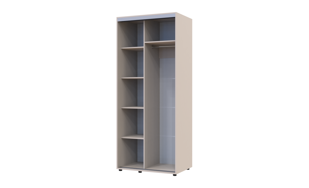 Kleiderschrank Doros Sigma Slim Schiebetüren Kaschmir 2 Türen 90x60x214.4 (42005452)