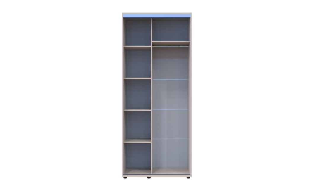Kleiderschrank Doros Sigma Slim Schiebetüren Kaschmir 2 Türen 90x60x214.4 (42005452)