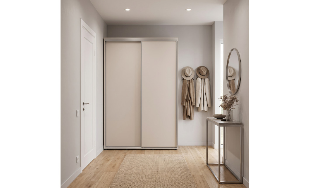 Kleiderschrank Doros Sigma Slim Schiebetüren Kaschmir 2 Türen 150x45x214.4 (42005449)