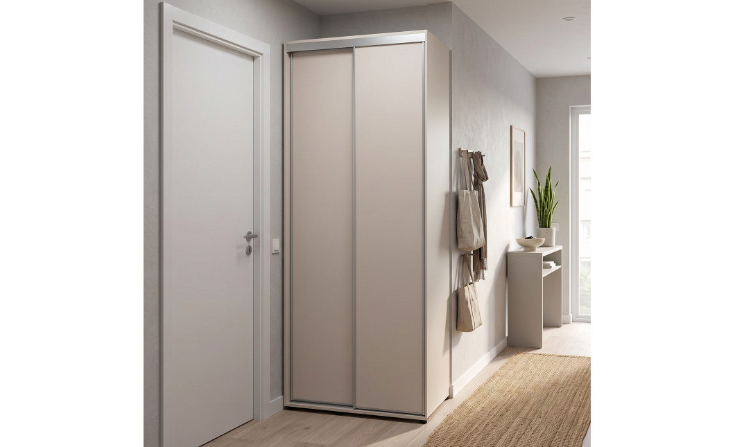 Kleiderschrank Doros Sigma Slim Schiebetüren Kaschmir 2 Türen 90x45x214.4 (42005443)