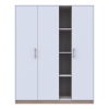 Drehtürenschrank Doros Austin Weiß / Sonoma Eiche 3 Türen 161x51x205 (80737754)