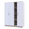 Drehtürenschrank Doros Austin Weiß / Sonoma Eiche 3 Türen 161x51x205 (80737754)