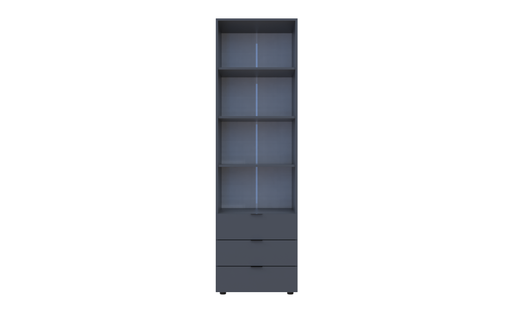 Säulenschrank Doros Gelar Graphitgrau 60x49,5x203,4 (41516132)