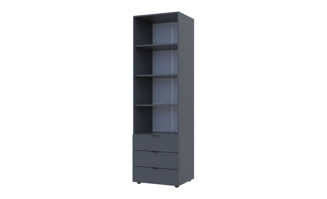 Säulenschrank Doros Gelar Graphitgrau 60x49,5x203,4 (41516132)