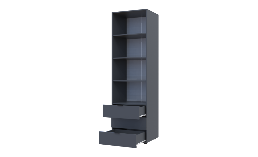 Säulenschrank Doros Gelar Graphitgrau 60x49,5x203,4 (41516132)