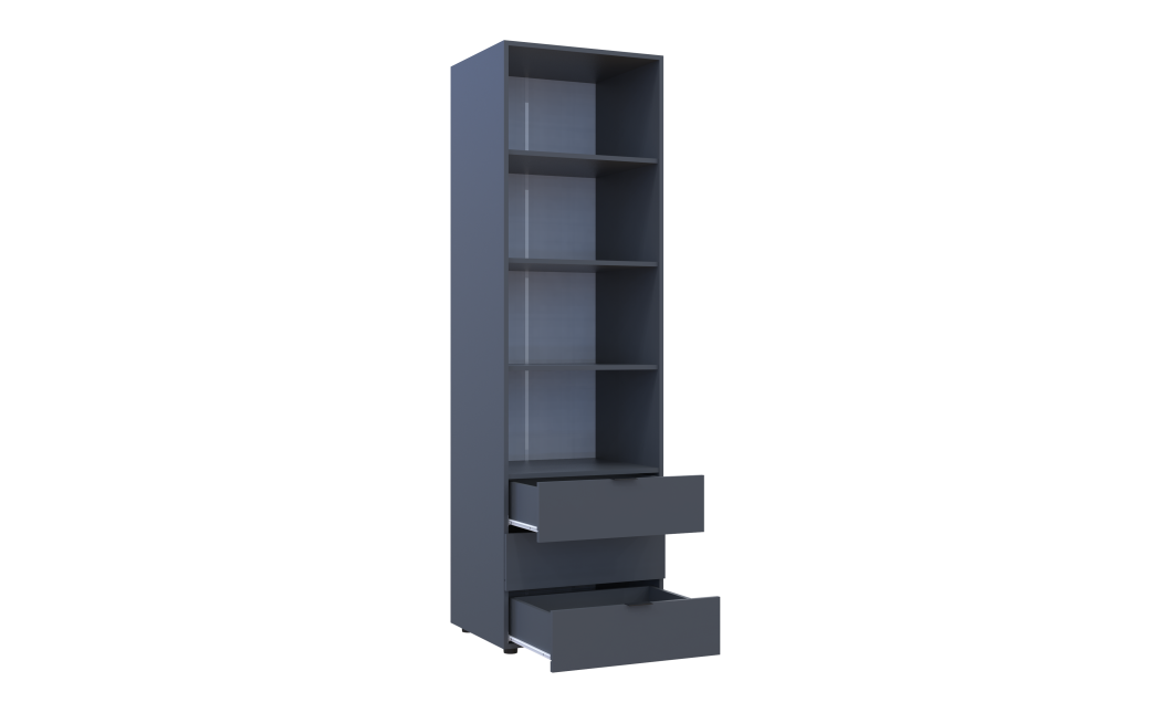 Säulenschrank Doros Gelar Graphitgrau 60x49,5x203,4 (41516132)