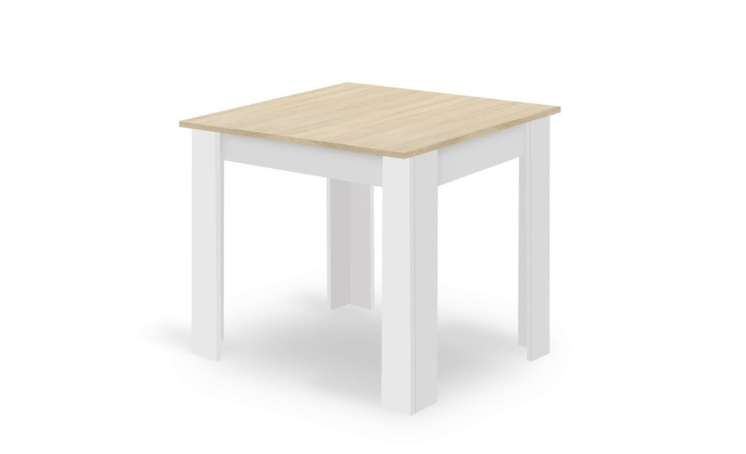 Tisch NP 80x80 Sonoma Eiche + Weiß (100153851)