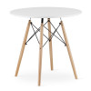 Tisch TODI rund Weiß 80 cm (10033221)