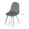 Stuhl BORA Samt Dunkelgrau (10037551)
