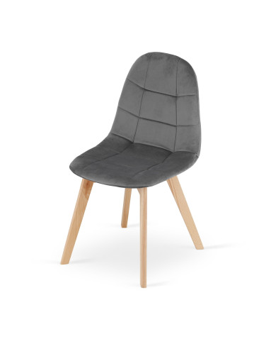 Stuhl BORA Samt Dunkelgrau (10037551)