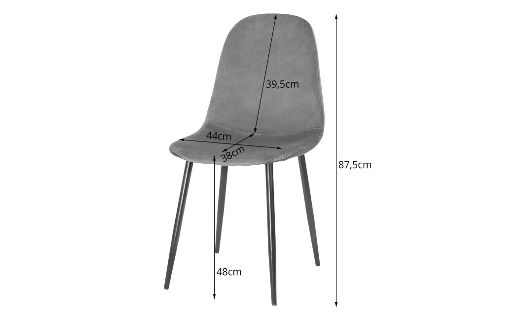 Stuhl COMO – beiger Samt