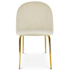 Stuhl INCA – hellbeiger Samt / goldene Beine