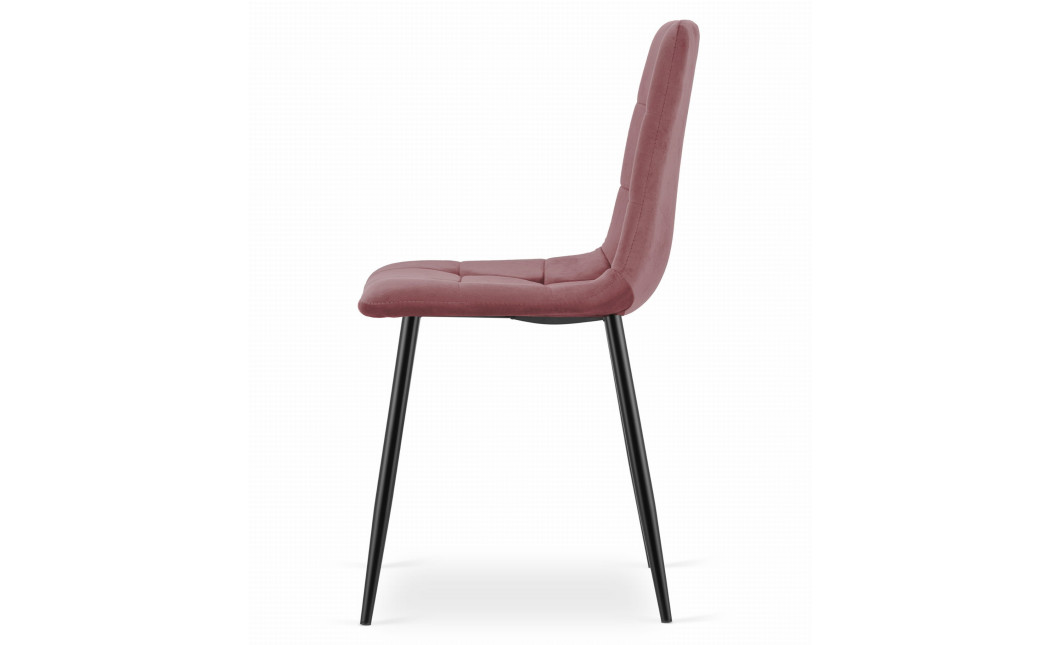 Stuhl KARA Samt Rosa/Schwarze Beine (10039081)