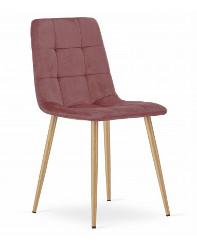 Stuhl KARA Samt Rosa/Holzfarbe (10037871)