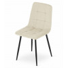 Stuhl KARA Samt Hellbeige/Schwarze Beine (10038721)