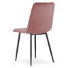 Stuhl LAVA Samt Rosa/Schwarze Beine (10040801)