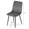 Stuhl LAVA Samt Rosa/Schwarze Beine (10040801)