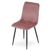 Stuhl LAVA Samt Rosa/Schwarze Beine (10040801)