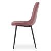 Stuhl LAVA Samt Rosa/Schwarze Beine (10040801)