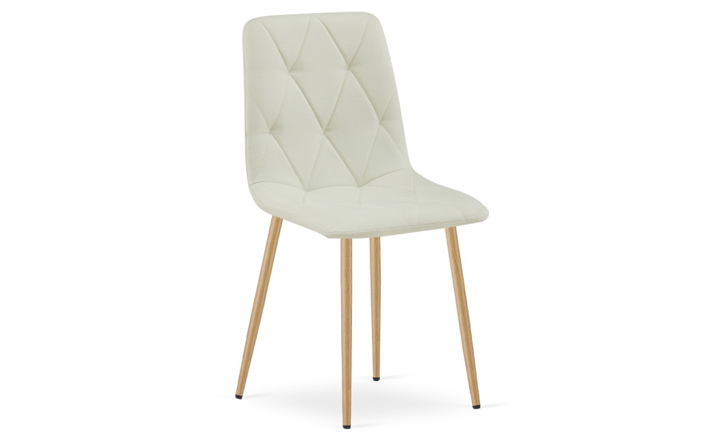 Stuhl LIBRA Stoff Beige/Holzfarbe Beine (10040841)