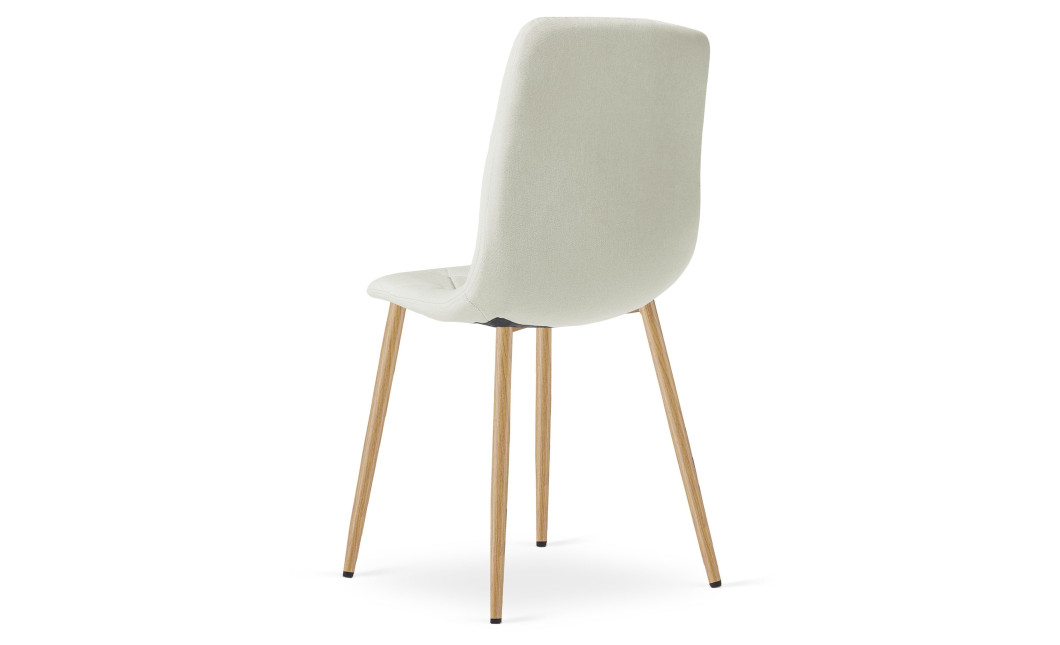 Stuhl LIBRA Stoff Beige/Holzfarbe Beine (10040841)