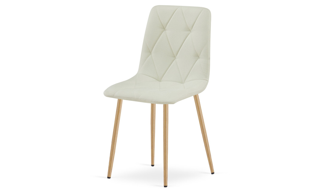 Stuhl LIBRA Stoff Beige/Holzfarbe Beine (10040841)