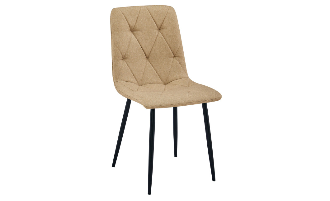 Stuhl LIBRA Stoff Braun/Schwarze Beine (10040281)