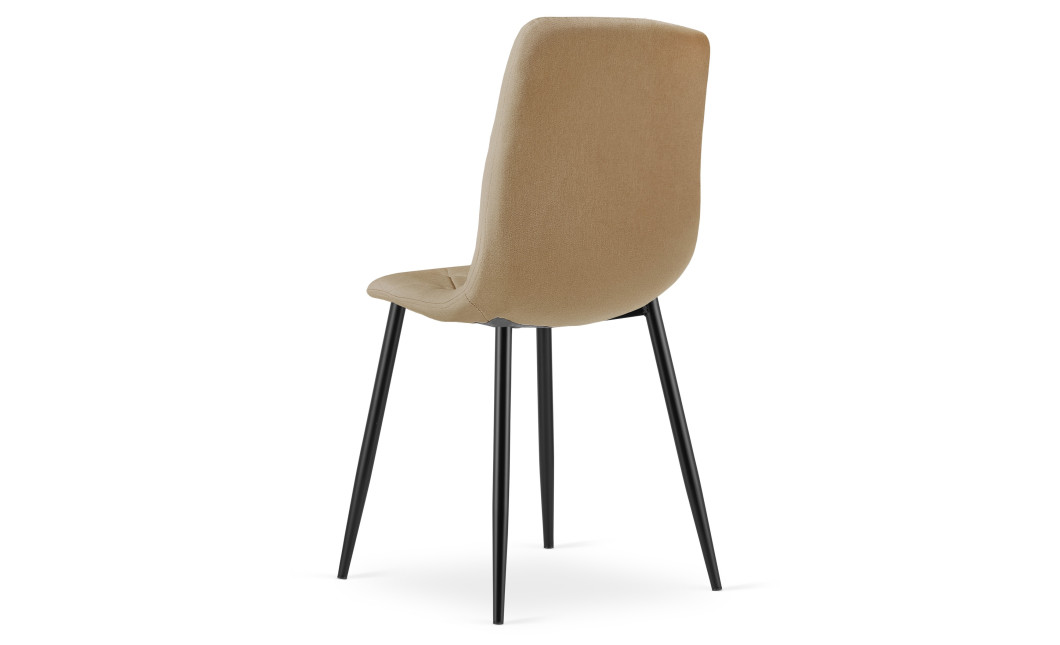 Stuhl LIBRA Stoff Braun/Schwarze Beine (10040281)