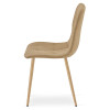 Stuhl LIBRA Stoff Braun/Holzfarbe Beine (10040851)