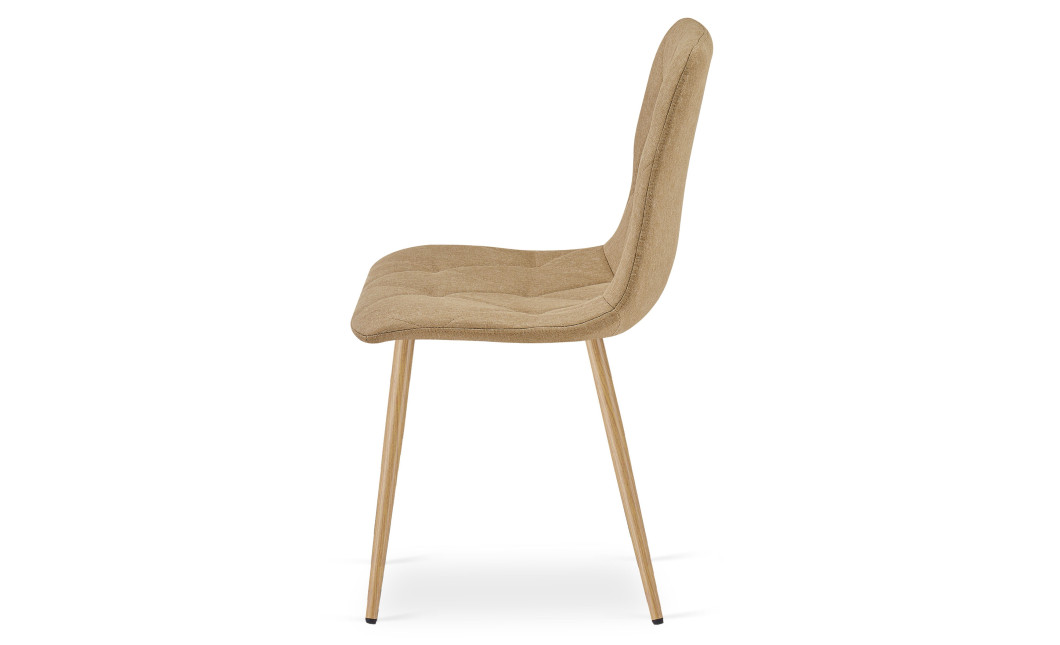 Stuhl LIBRA Stoff Braun/Holzfarbe Beine (10040851)