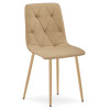 Stuhl LIBRA Stoff Braun/Holzfarbe Beine (10040851)