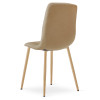 Stuhl LIBRA Stoff Braun/Holzfarbe Beine (10040851)