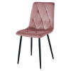 Stuhl LIBRA Rosa Samt/Schwarze Beine (10040901)