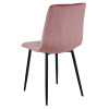 Stuhl LIBRA Rosa Samt/Schwarze Beine (10040901)