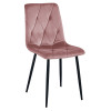 Stuhl LIBRA Rosa Samt/Schwarze Beine (10040901)