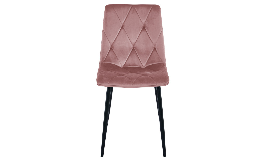 Stuhl LIBRA Rosa Samt/Schwarze Beine (10040901)